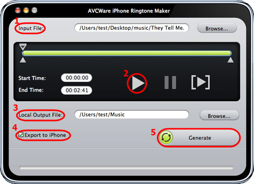 AVCWare iPhone Ringtone Maker for Mac Guide
