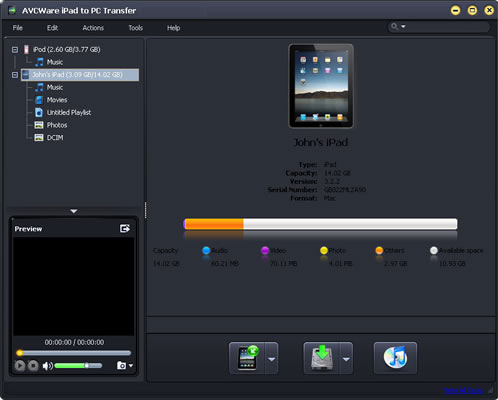 AVCWare iPad to PC Transfer screenshot