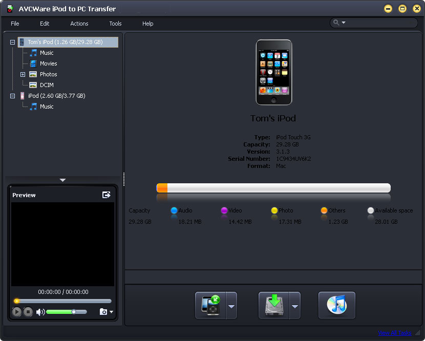 Windows 7 AVCWare iPod to PC Transfer 3.3.0.1203 full