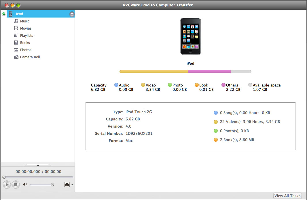 AVCWare iPod to Computer Transfer for Mac 4.1.1.0418