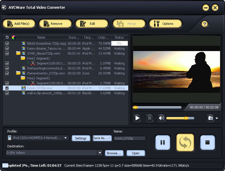 Avcware Total Video Converter V2 0 4 0716 Portable [thinapp] preview 0