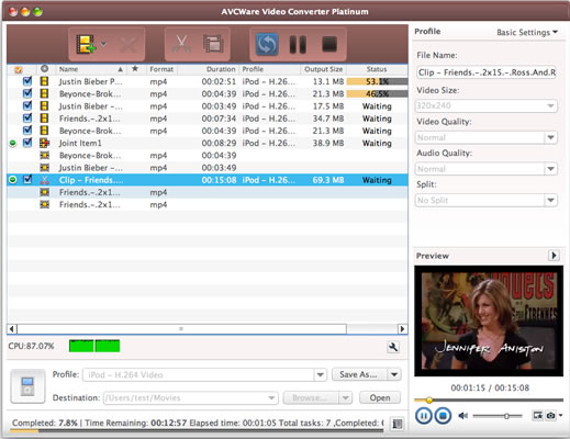 AVCWare Video Converter Platinum for Mac 7.7.0.20130416 full
