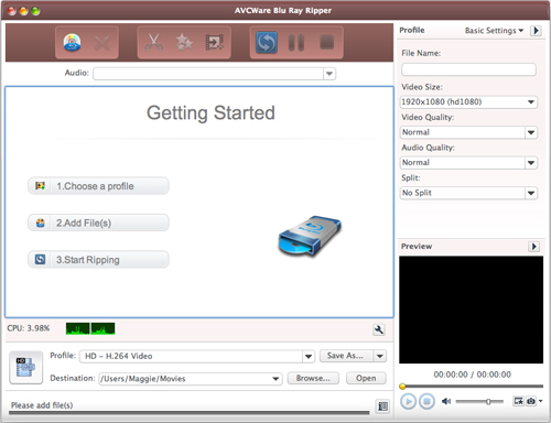 AVCWare Blu Ray Ripper for Mac Guide - Main