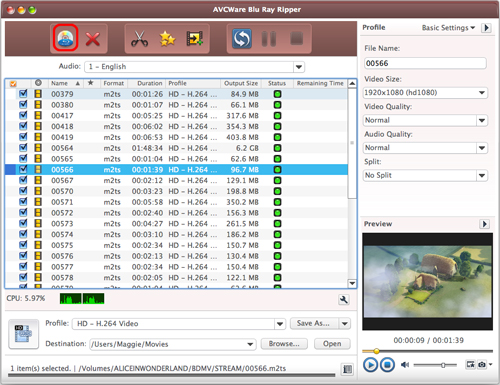 AVCWare Blu Ray Ripper for Mac Guide - Load Blu-ray folder
