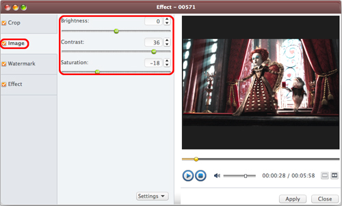 AVCWare Blu Ray Ripper for Mac Guide - Edit video image